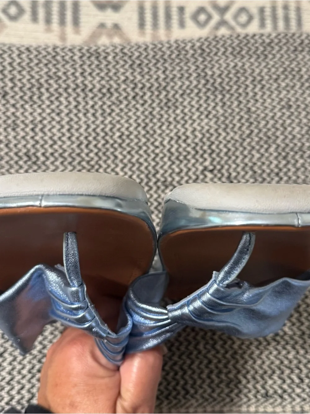 FitFlop Metallic Sky Blue Twiss Open Toe Sandals
